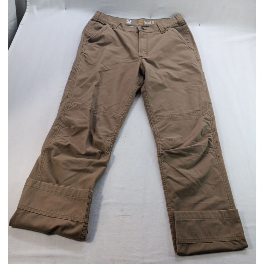 Carhartt Pants Men's 34 X 32 Full Swing Brown Workwear Rugged